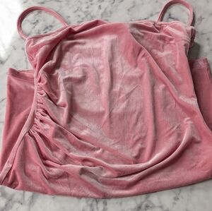 Pink Velvet Mini Dress